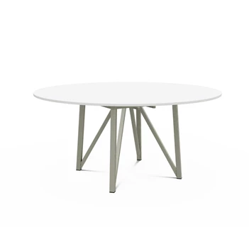Tafel Wacko 2.0 Melamine rond perfecta configuratie epoxy onderstel