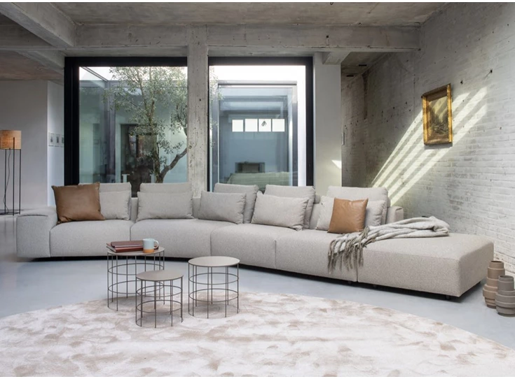 Sfeerfoto Hoeksalon Otis stof Moome by Indera