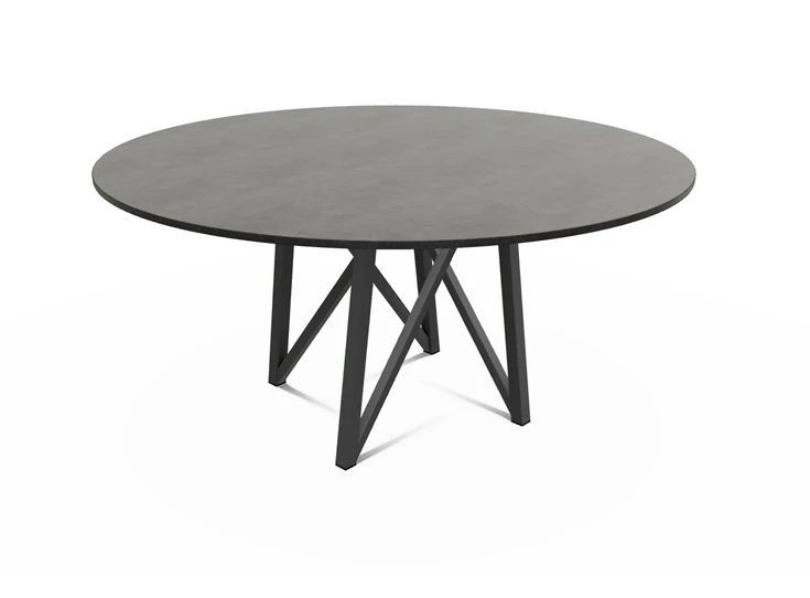 Tafel Wacko Melamine rond epoxy onderstel tafelblad configuratie perfecta