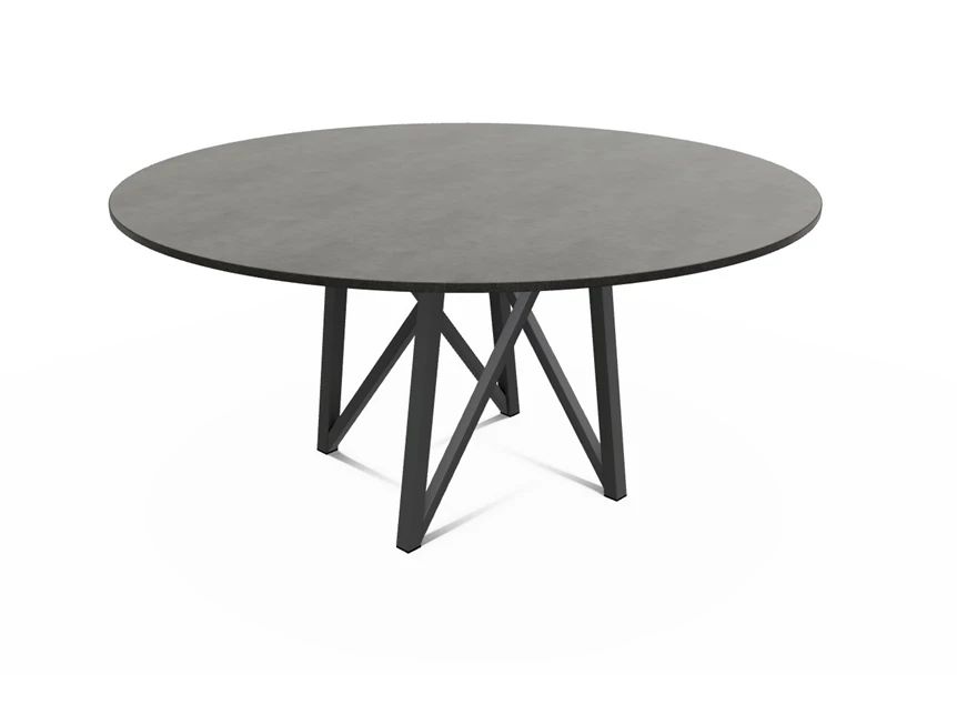 Tafel Wacko Melamine rond epoxy onderstel tafelblad configuratie perfecta