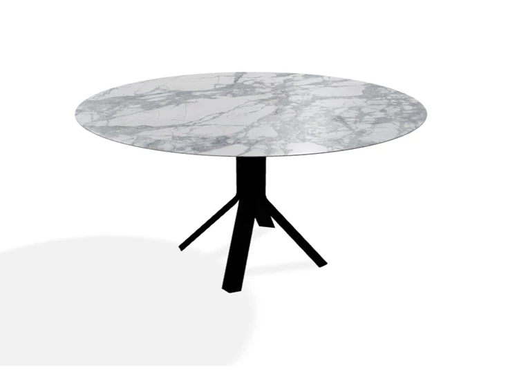Eettafel Fizz rond keramiek Marble Azuro Joli
