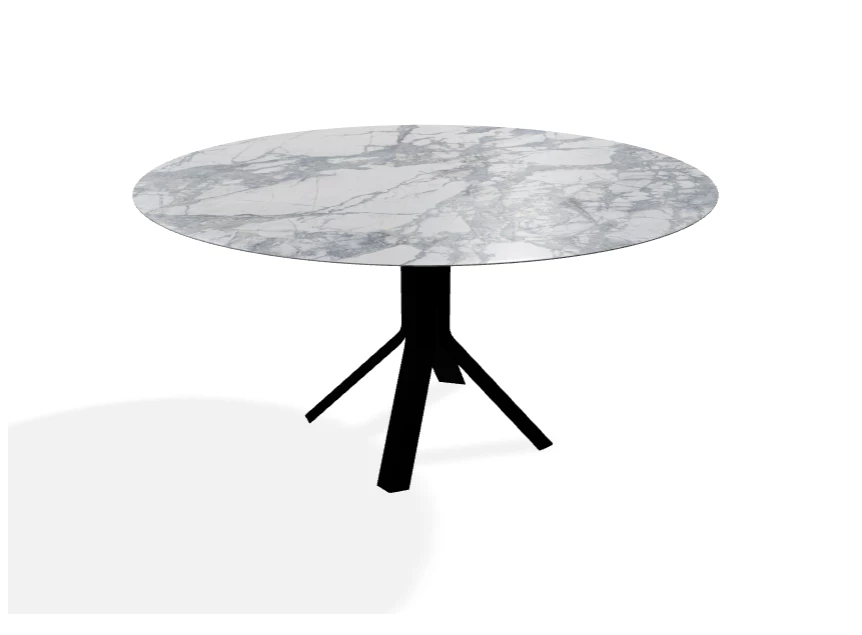 Eettafel Fizz rond keramiek Marble Azuro Joli