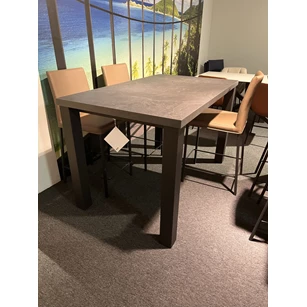 tafel quadra 90cm hoog 150x90cm perfecta toonzaalmodel HP04 leisteen EP79 antraciet