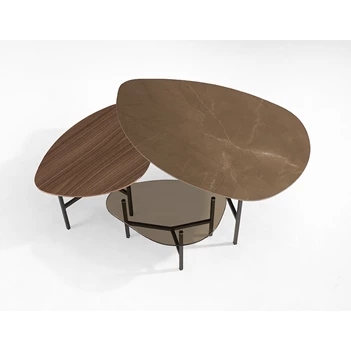 Salontafel NT keramiek hout glas Karat Tables to Love