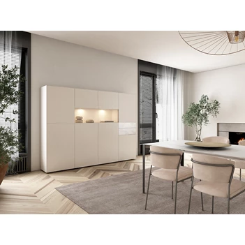 Sfeerfoto Barkast Yumè H240-8 structuurlak keramiek Crest