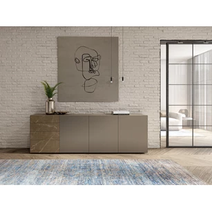 Sfeerfoto Dressoir Yumè EW240-4 structuurlak keramiek Crest