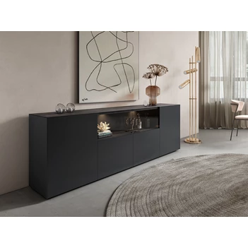 Sfeerfoto Dressoir Yumè EW240-6 structuurlak keramiek Crest