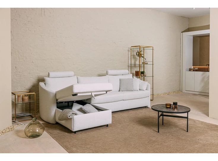 Longchair als opbergruimte