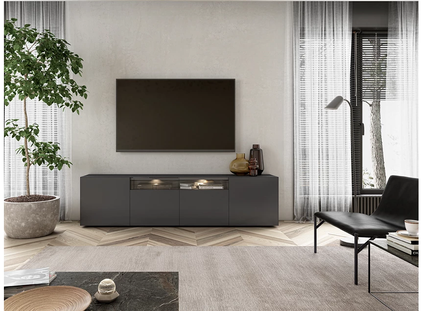 Sfeerfoto Tv-kast Yumè D240-3 structuurlak Crest