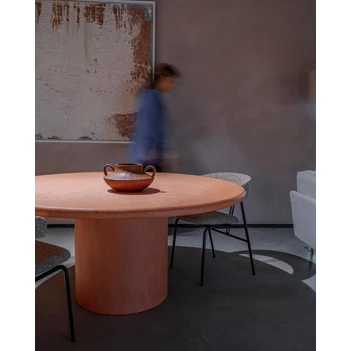 Tafel Callisto rond Mortex terracotta Liz Tables