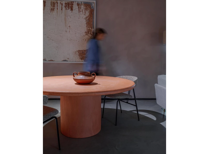 Tafel Callisto rond Mortex terracotta Liz Tables