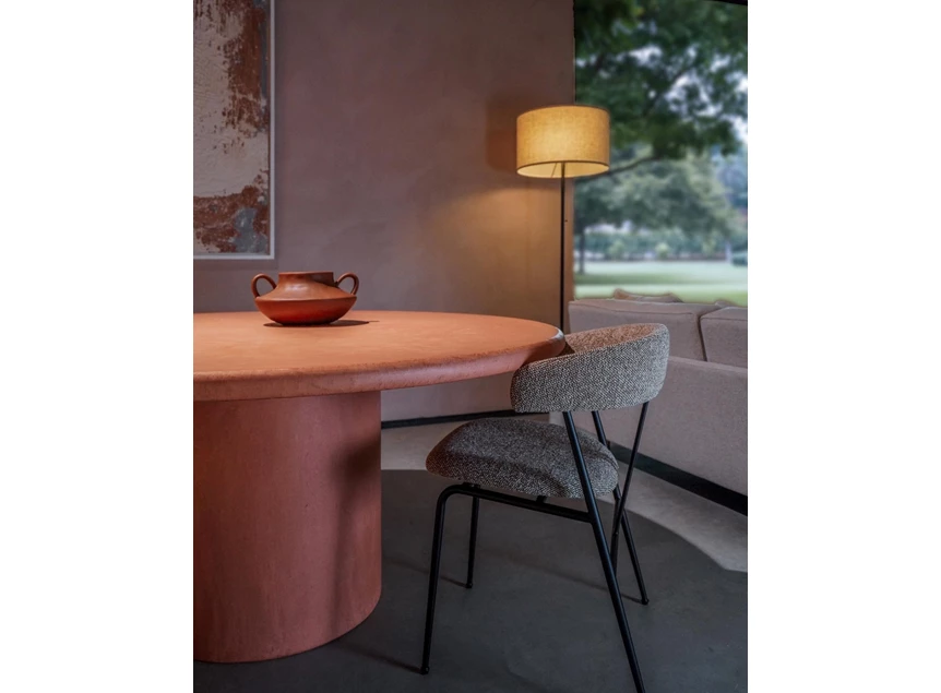Inzoom Tafel Callisto rond Mortex terracotta Liz Tables