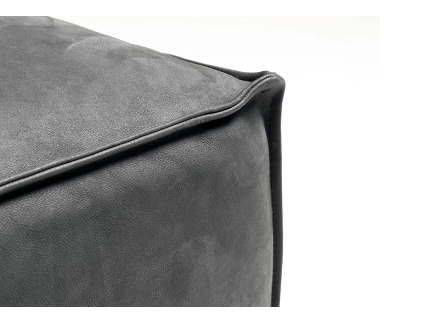 Zijde Hoeksalon Vola met longchair leder grijs Designwerk