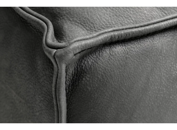 Stiknaad Hoeksalon Vola met longchair leder grijs Designwerk