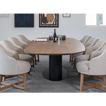 Tafel Bliss bootvorm massief eik Passe Partout