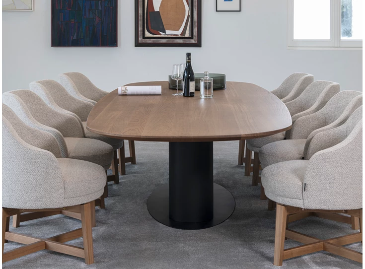 Tafel Bliss bootvorm massief eik Passe Partout