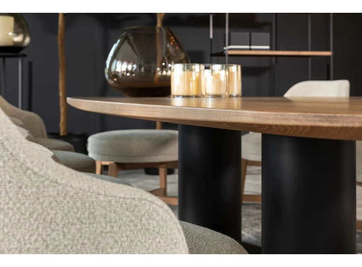 Onderstel Tafel Bliss bootvorm massief eik Passe Partout