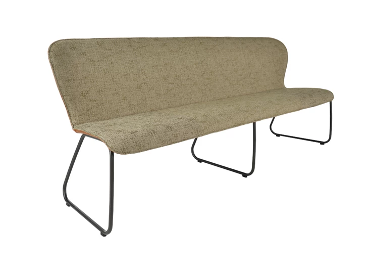 Eetkamerbank Blake 681A combi leder en stof Bert Plantagie