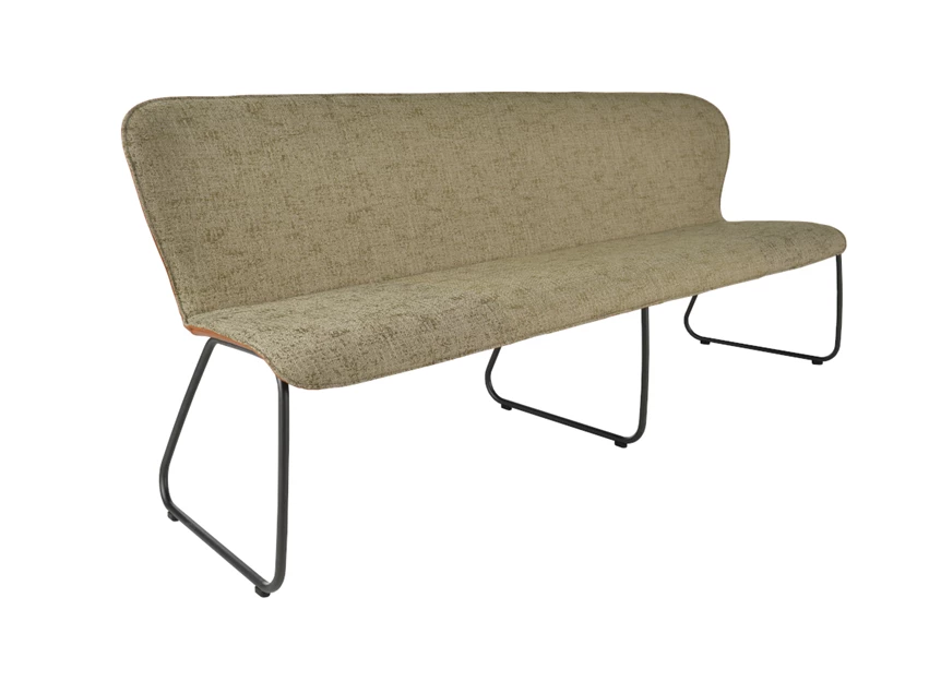 Eetkamerbank Blake 681A combi leder en stof Bert Plantagie