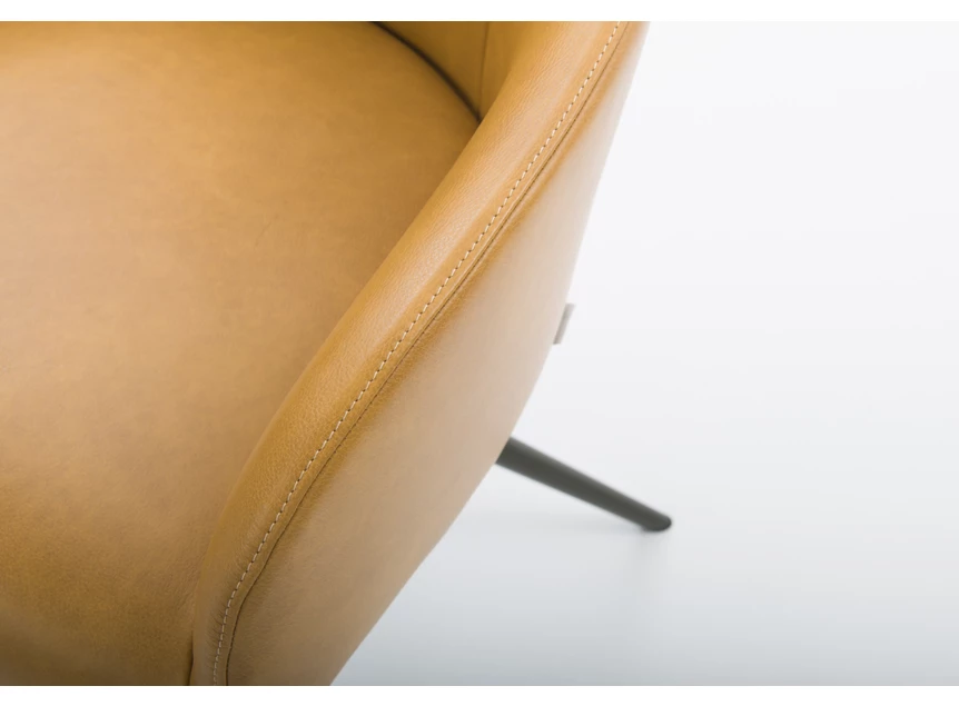 Detail Armstoel Iuno Statief I23 leder Bert Plantagie