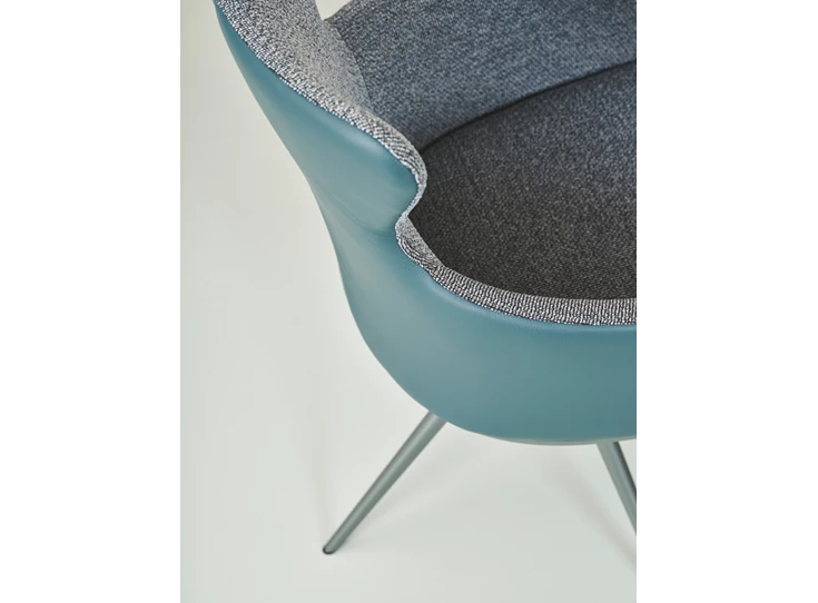 Achterkant Armstoel Iuno Statief I23 combi leder stof Bert Plantagie