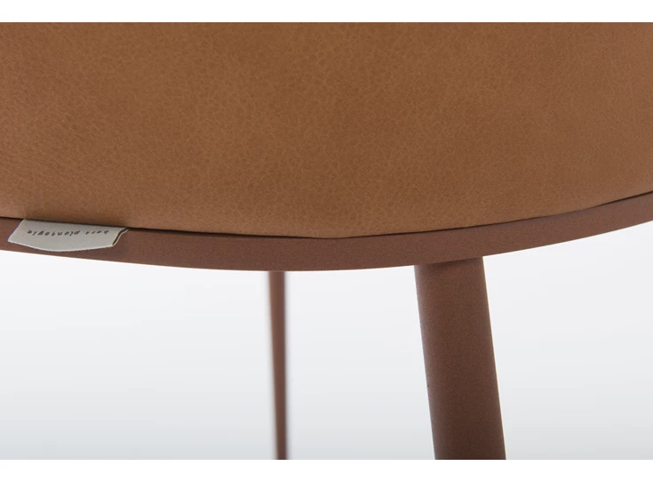 Detail Armstoel Iuno Slede I21 combi leder stof Bert Plantagie