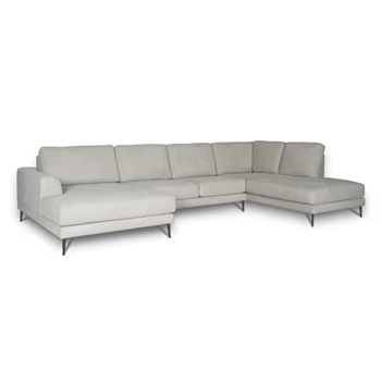 Hoeksalon daisy beige natural schuin links