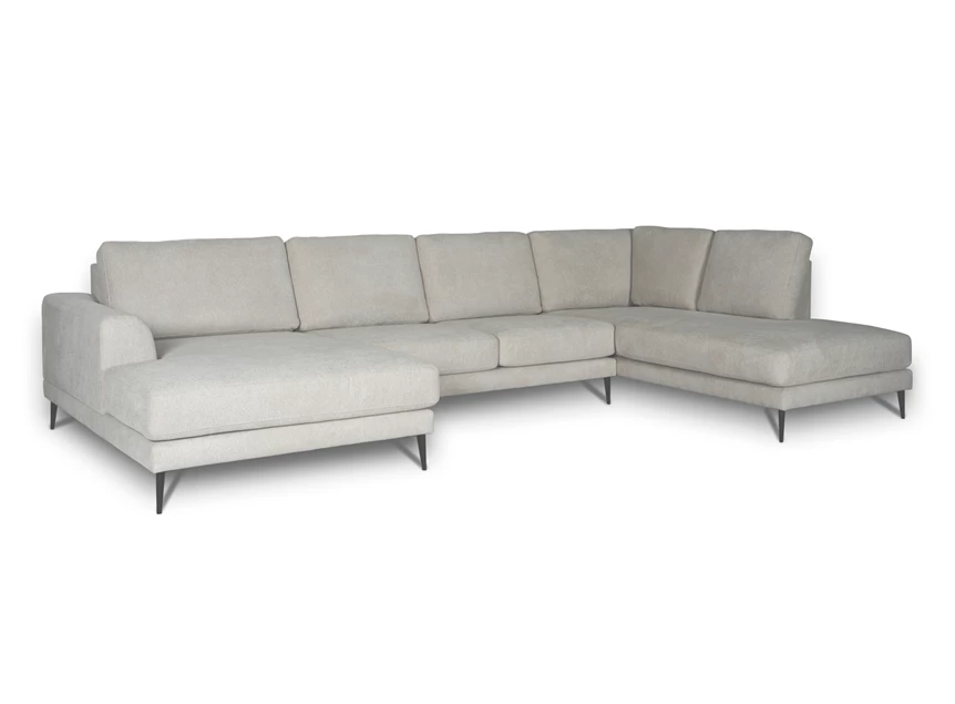 Hoeksalon daisy beige natural schuin links