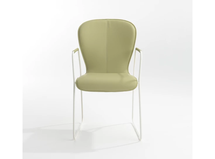 Front Armstoel Blake Slede Open Arm 621A leder Bert Plantagie