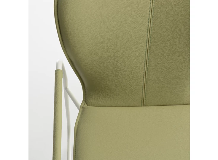 Bovenkant Armstoel Blake Slede Open Arm 621A leder Bert Plantagie