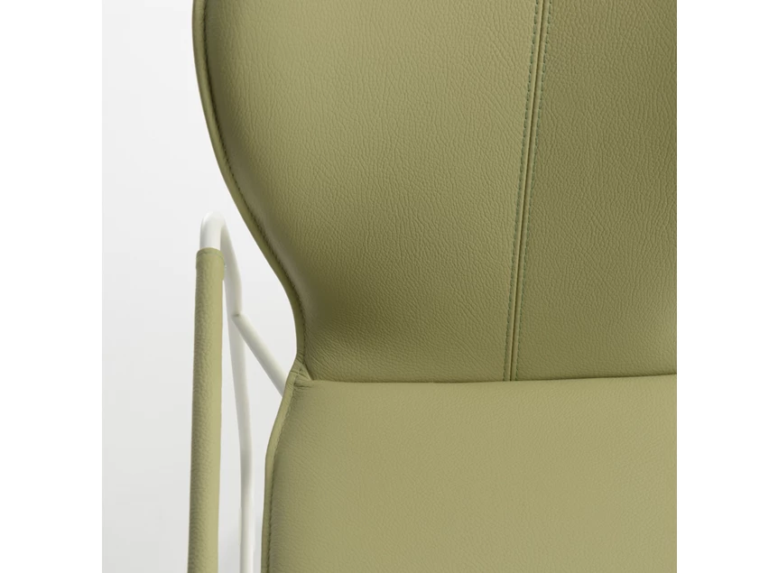 Bovenkant Armstoel Blake Slede Open Arm 621A leder Bert Plantagie