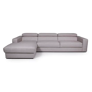 Loop modern landelijk salon belform recor originals stof grijs hoeksalon hoofdsteunen