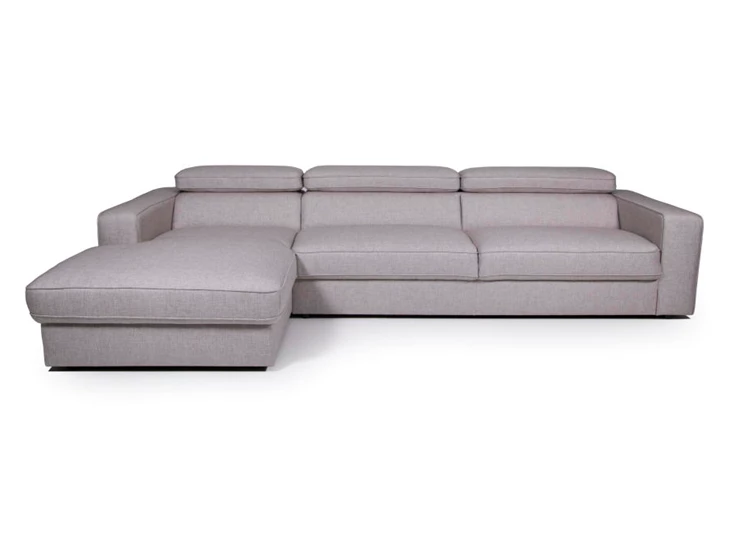 Loop modern landelijk salon belform recor originals stof grijs hoeksalon hoofdsteunen