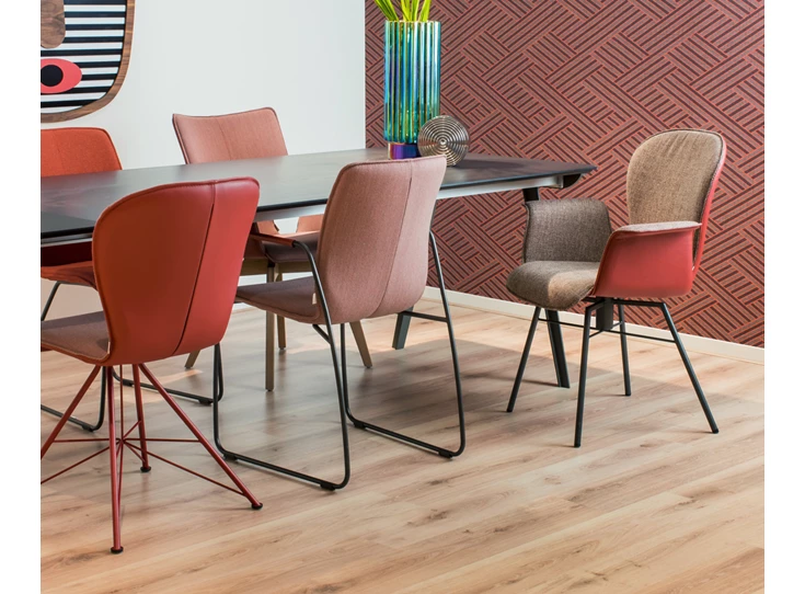 Sfeerfoto Stoel Blake Spin 613A combi leder stof Bert Plantagie