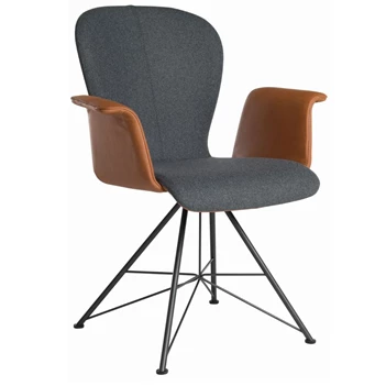 Armstoel Blake Spin 633A combi leder stof Bert Plantagie