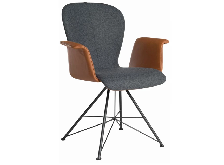 Armstoel Blake Spin 633A combi leder stof Bert Plantagie