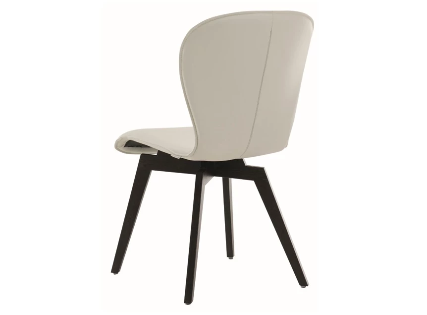 Achterkant Stoel Blake Wood 615A leder Bert Plantagie