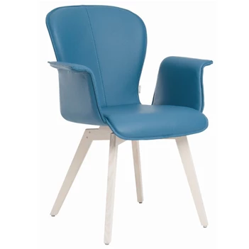 Armstoel Blake Wood 635A leder Bert Plantagie