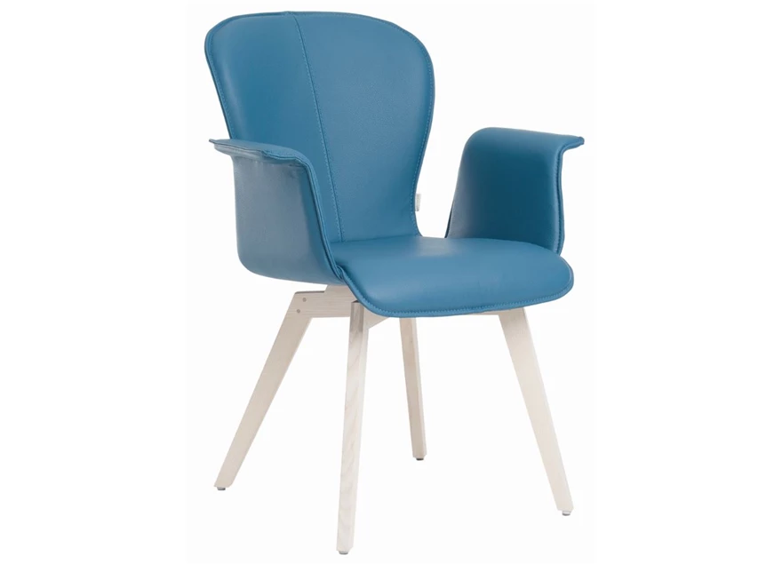 Armstoel Blake Wood 635A leder Bert Plantagie