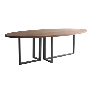 Tafel Eris Hout ovaal massief noot Bert Plantagie