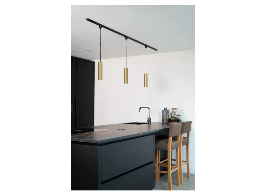 09955-01-02 floris hanglamp goud messing gu10 lucide track railsysteem pendel sfeerbeeld keuken