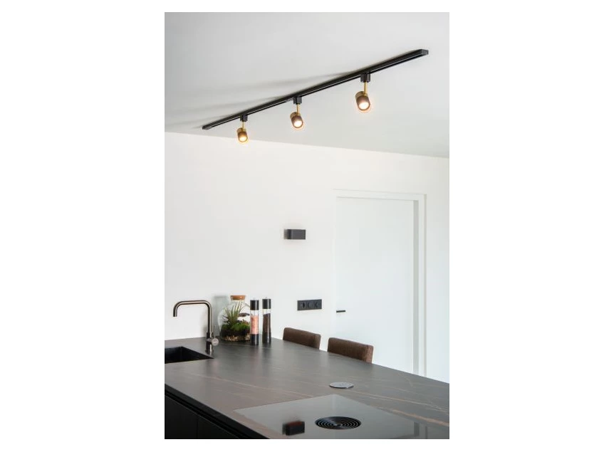 09952-01-30 track spot railverlichting floris zwart goud GU10 sfeerbeeld