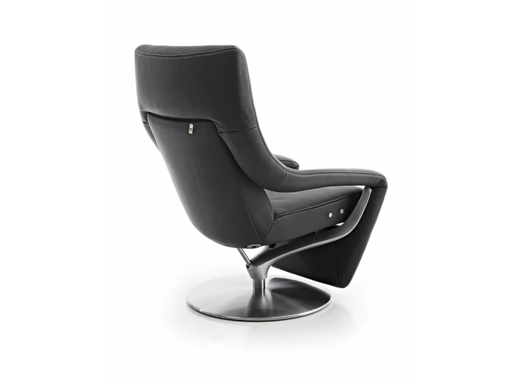 Achterkant Elektrische relax Yoko No.5 leder zwart Koinor