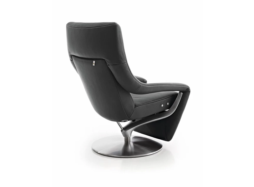 Achterkant Elektrische relax Yoko No.5 leder zwart Koinor