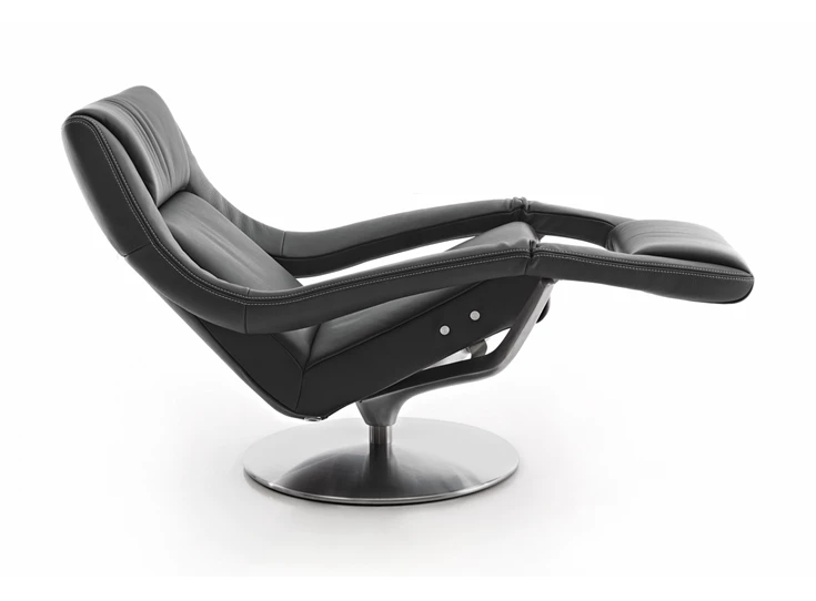 Open Elektrische relax Yoko No.5 leder zwart Koinor