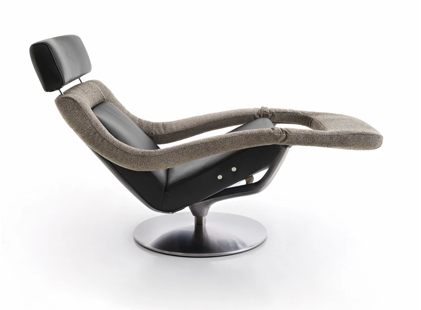 Open Elektrische Relax Yoko No.3 combi leder stof Koinor