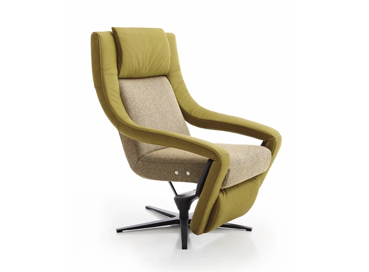 Elektrische relax Yoko No.2 combi leder stof Koinor