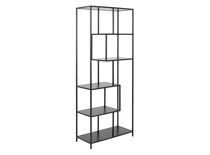 90198 seaford rek assymetrisch zwart schuin vooraanzicht