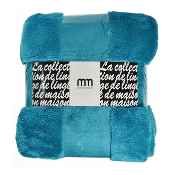 9.01234 Enjoy & company plaid teddy bear petrol 200x150cm