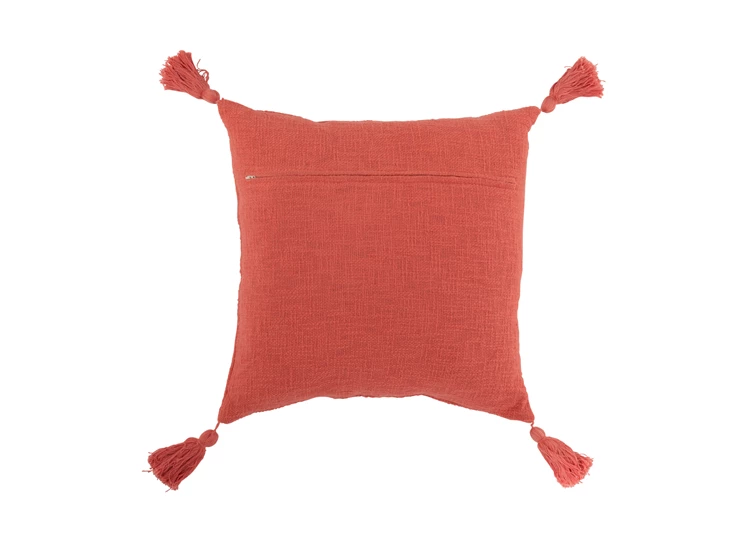 94211 sierkussen flosj roze oranje katoen j-line achterkant